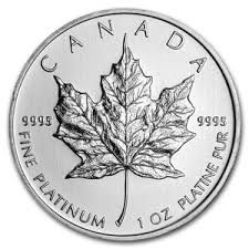 Platinová minca Maple Leaf  - různé roky, 1 oz