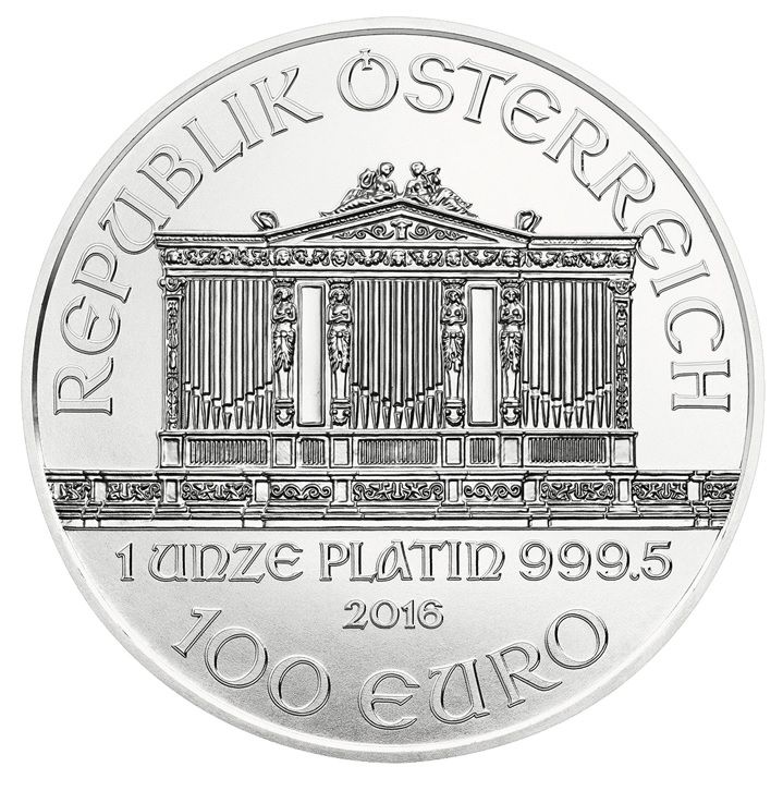 Platinová minca Viedenskí filharmonici - rôzne roky, 1 oz