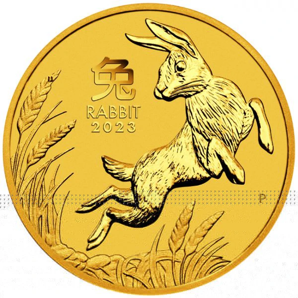 Zlatá minca Lunárna séria - Rok Zajaca, 10 oz 2023