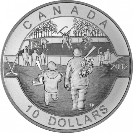 10 dolar Stříbrná mince Hokej Kanada UN