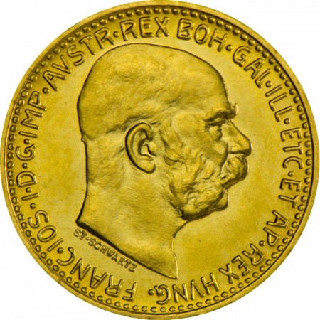 Zlatá minca - 10 Korun 1912