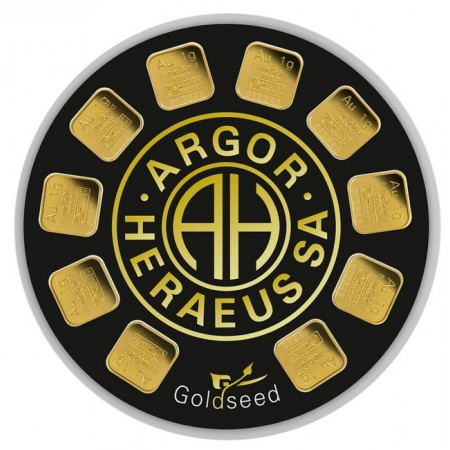 Zlatý zliatok Argor Heraeus Gold Seed 10 x 1 g