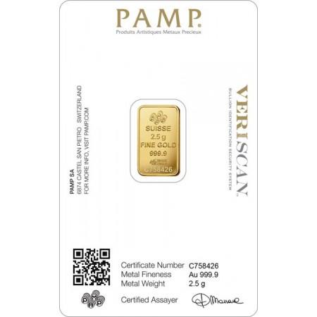 Zlatý zliatok PAMP Fortuna 2,5 g