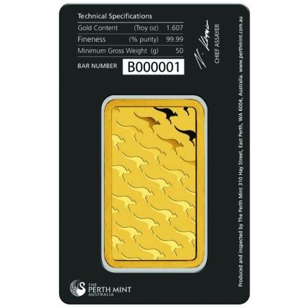 Zlatý zliatok Perth Mint 50 g