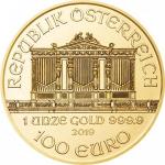 Zlatá minca Viedenskí filharmonici 1 oz- rôzne roky