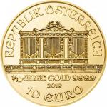 Zlatá minca Viedenskí filharmonici 1/10 Oz- rôzne roky