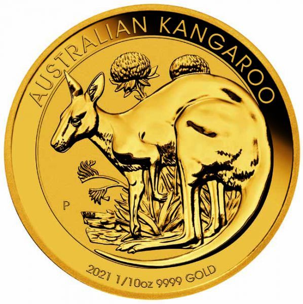 Zlatá minca Klokan 1/10 Oz - 2021