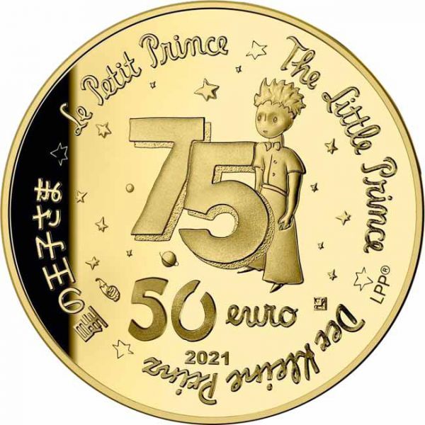50 Euro Zlatá mince Malý princ - Měsíc                            