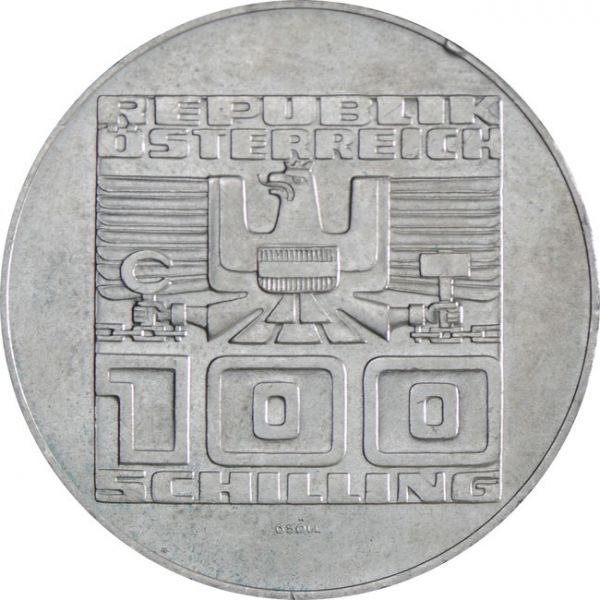Strieborná minca - 100 Šilingov form I