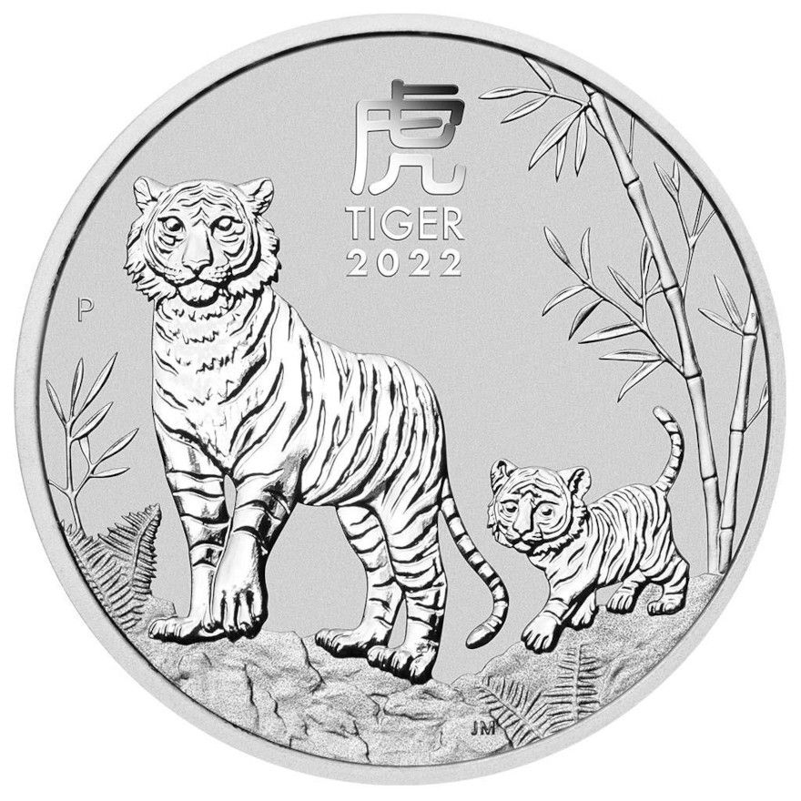 Strieborná minca  Rok Tygra 1/2 Oz 2022