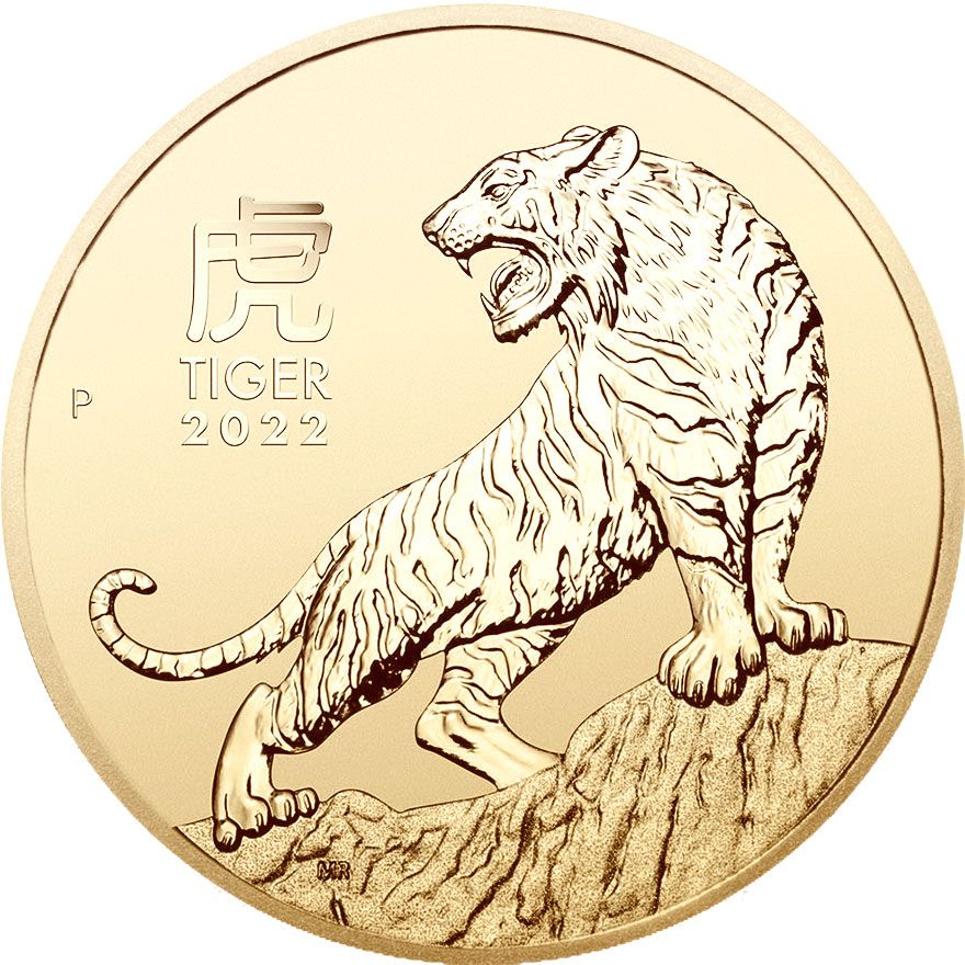 Zlatá minca Lunárná séria III - Rok Tigra 1/4 Oz 2022