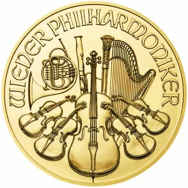 Zlatá minca Viedenskí filharmonici 1 Oz - 2022