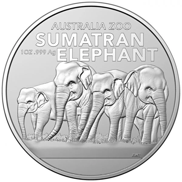 Slon sumaterský  1 unce stříbra