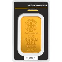 Zlatý zliatok Argor Heraeus 100 g  - Kinebar