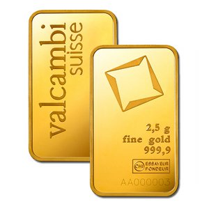 Zlatý zliatok Valcambi  2,5 g 