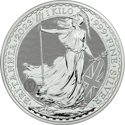 Strieborná minca Britannia 2023, 1 kg