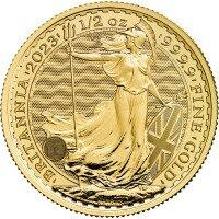 Zlatá minca Britannia Charles III 2023, 1/2 oz