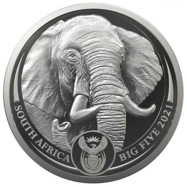 Velká pětka II - Slon, 1 kg stříbra, 2023, ražba pouze 100 ks