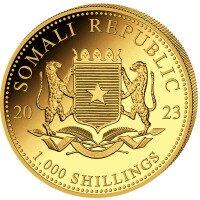 Zlatá minca 1 Oz Slon 2023 Somálsko