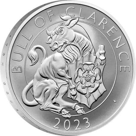 Sada dvoch mincí 1 oz Tudorových beštií Bull of Clarence | Proof | 2023
