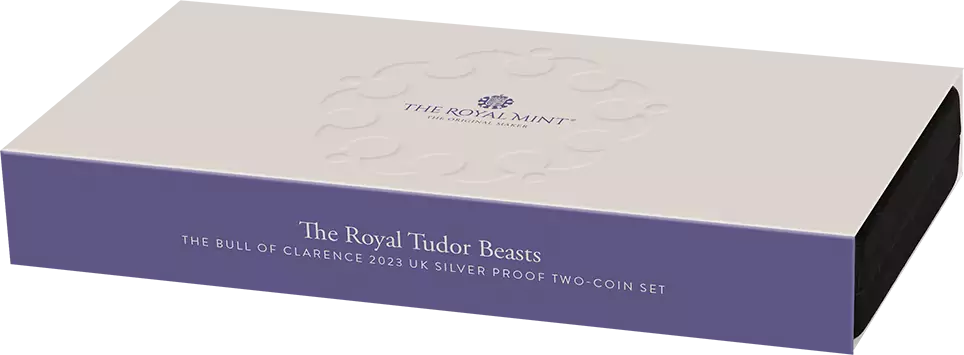 Sada dvoch mincí 1 oz Tudorových beštií Bull of Clarence | Proof | 2023