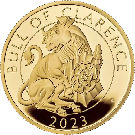 Zlatá minca 1 Oz Tudorovské zvieratá The Bull of Clarence | Proof | 2023