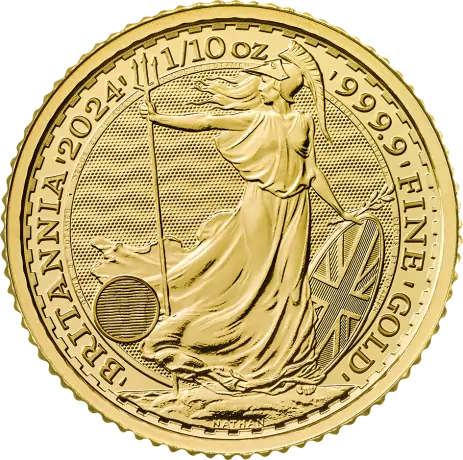 Zlatá minca Britannia Charles III 2024 - 1/10 oz