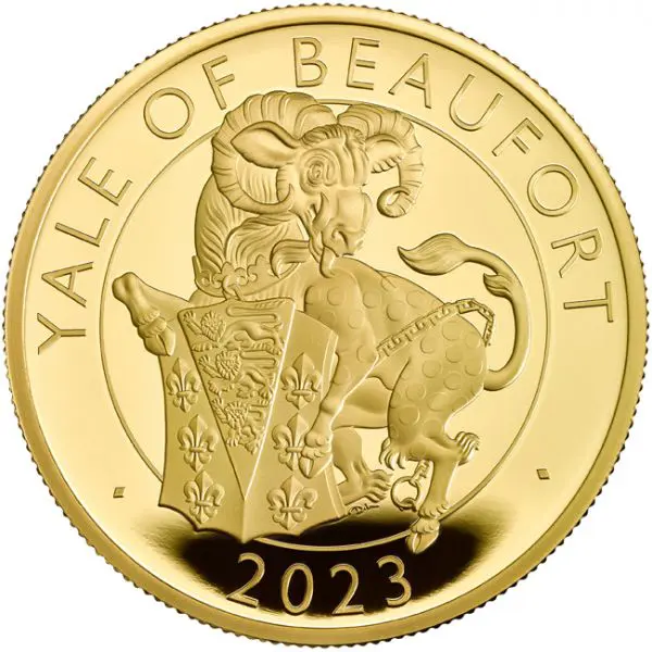Zlatá minca Tudorovské zvieratá - Yale of Beaufort 2023, 1 oz v etuji