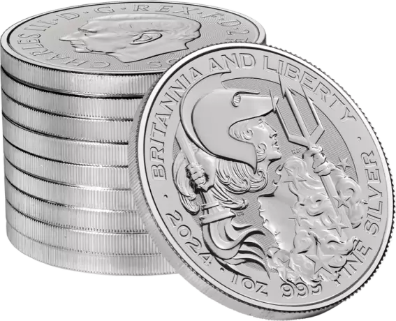 Strieborná minca Britaniia a Liberty 2024, 1 oz