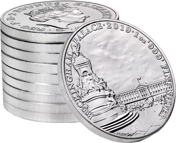 Strieborná minca 1 oz Britské památky - Buckinghamský palác 2019