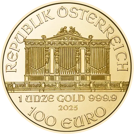 Zlatá minca Viedenskí filharmonici 2025 - 1 Oz