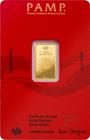 Zlatý zliatok PAMP Lunární bílý had 2025, 5 g