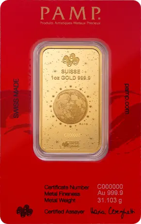 Zlatý zliatok PAMP Lunární bílý had 2025, 1 oz