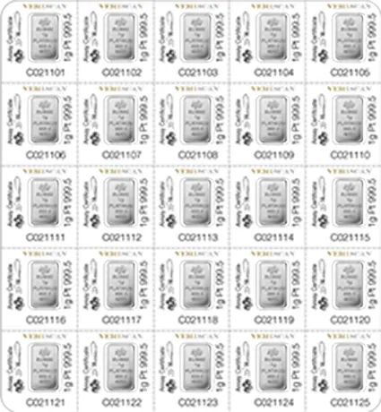 Platinový zliatok Pamp Fortuna 25 x 1 g Multigram