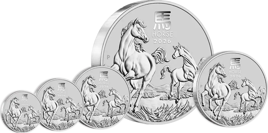Strieborná mince Rok koňa 2026 1 Oz