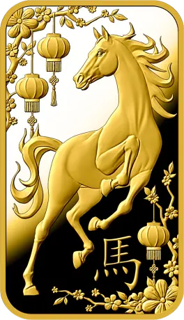 Zlatý zliatok Argor Heraeus - Rok koňa 2026, 1 oz