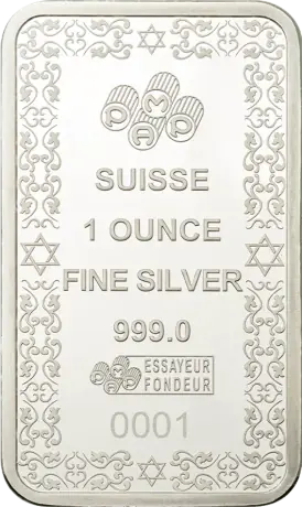 Strieborný zliatok PAMP Davidova hviezda, 1 oz