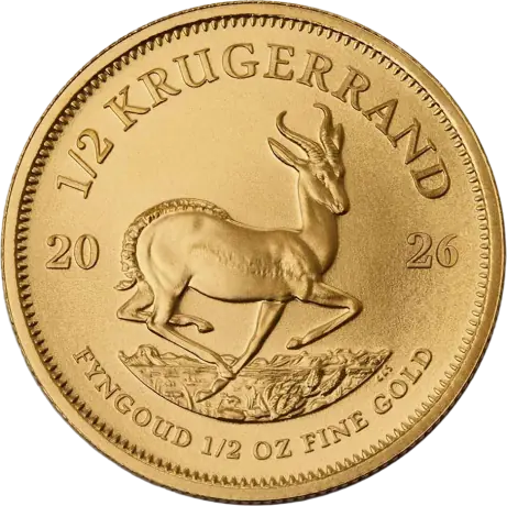 Zlatá minca Krugerrand 2026, 1/2 oz