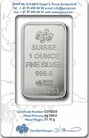 Stříbrný slitek PAMP Fortuna, 1 oz