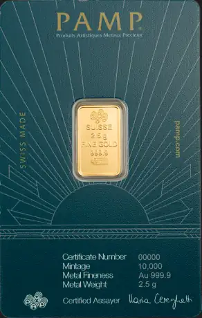 Zlatý zliatok PAMP Lady of Liberty (Bohyně Svobody) - 2,5 g