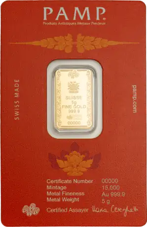 Zlatý zliatok PAMP - Buddha, 5 g