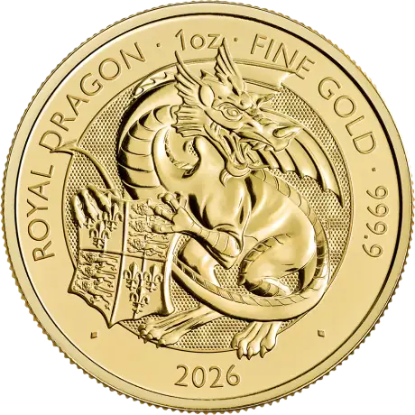 Zlatá minca Tudorovské zvieratá - Královský drak 2026, 1 oz