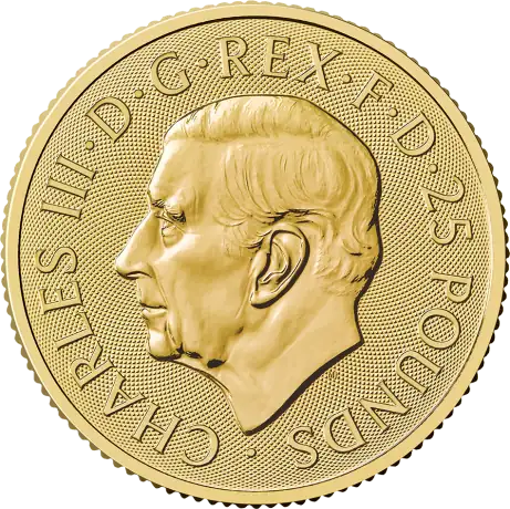 Zlatá minca Britannia - Anjel 2026, 1/4 oz
