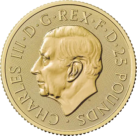 Zlatá minca Britannia Charles III 2027, 1/4 oz
