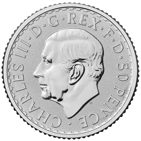 Strieborná minca Britannia Charles III 2027, 1/4 oz
