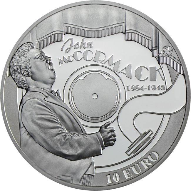 10 Euro Stříbrná mince John Francis hrabě McCormack PP
