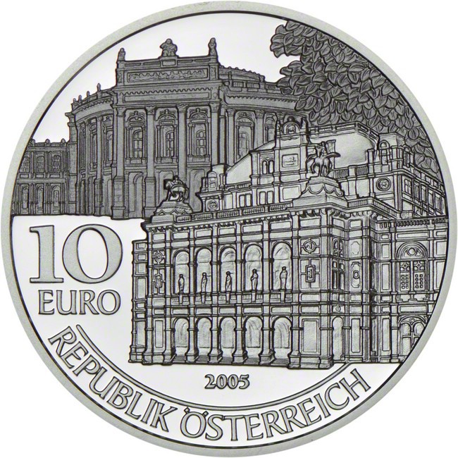 Znovuotevření hradu a opery 2005, stříbrná mince 