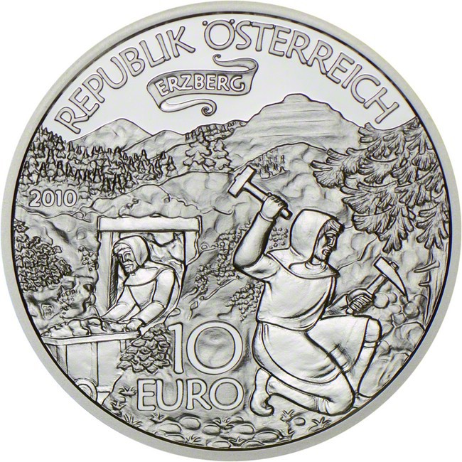 Erzberg ve Štýrsku, stříbrná mince