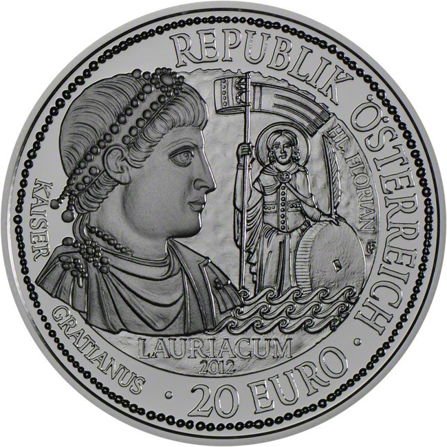 20 Euro Stříbrná mince Řím na Dunaji - Lauriacum PP