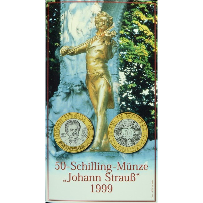 50 Schilling CuNi Johann Strauss PN